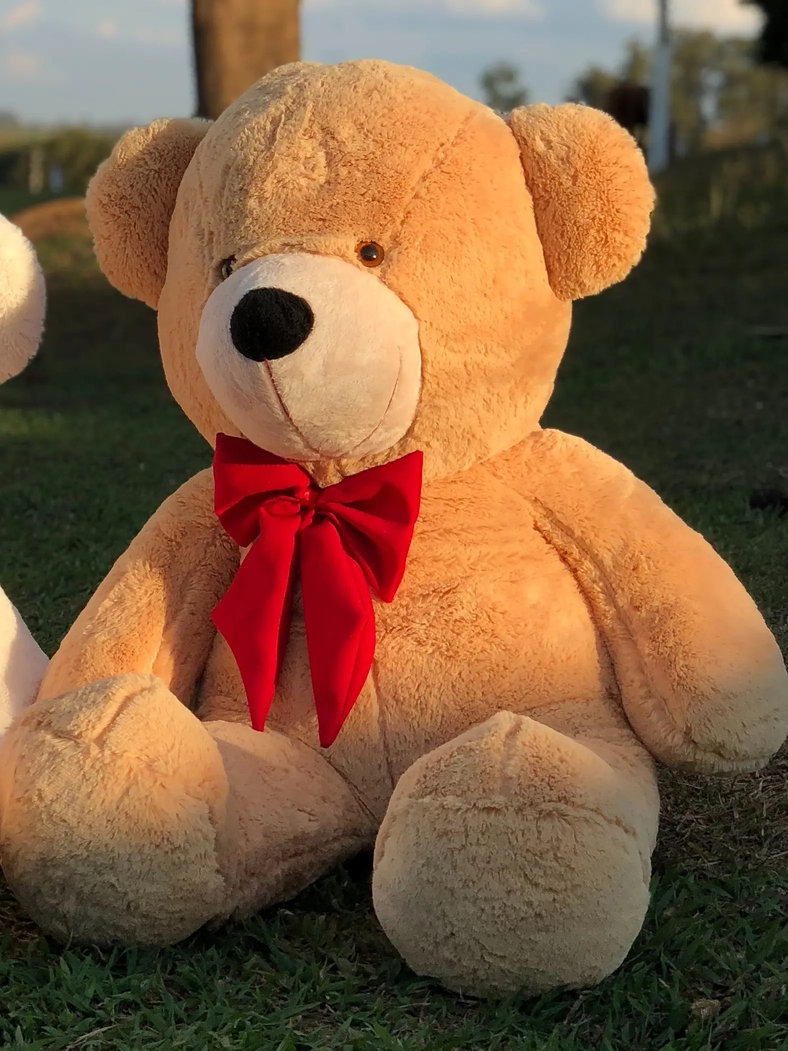 Urso De Pelúcia Gigante Teddy - 1,10 metros Ursinho 50 cm Macio C/ Laço